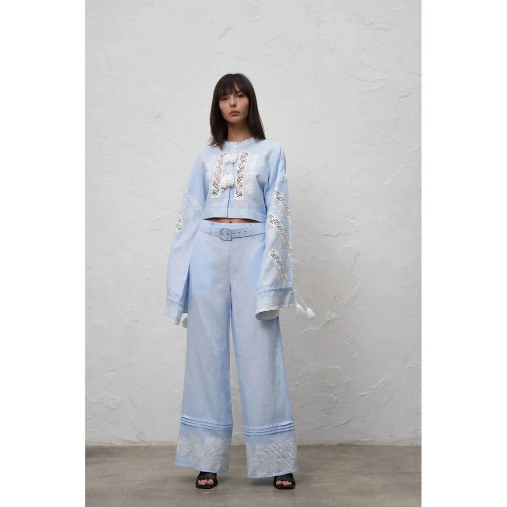 NEW ANNABO desert rose wide-leg pants in light blue
